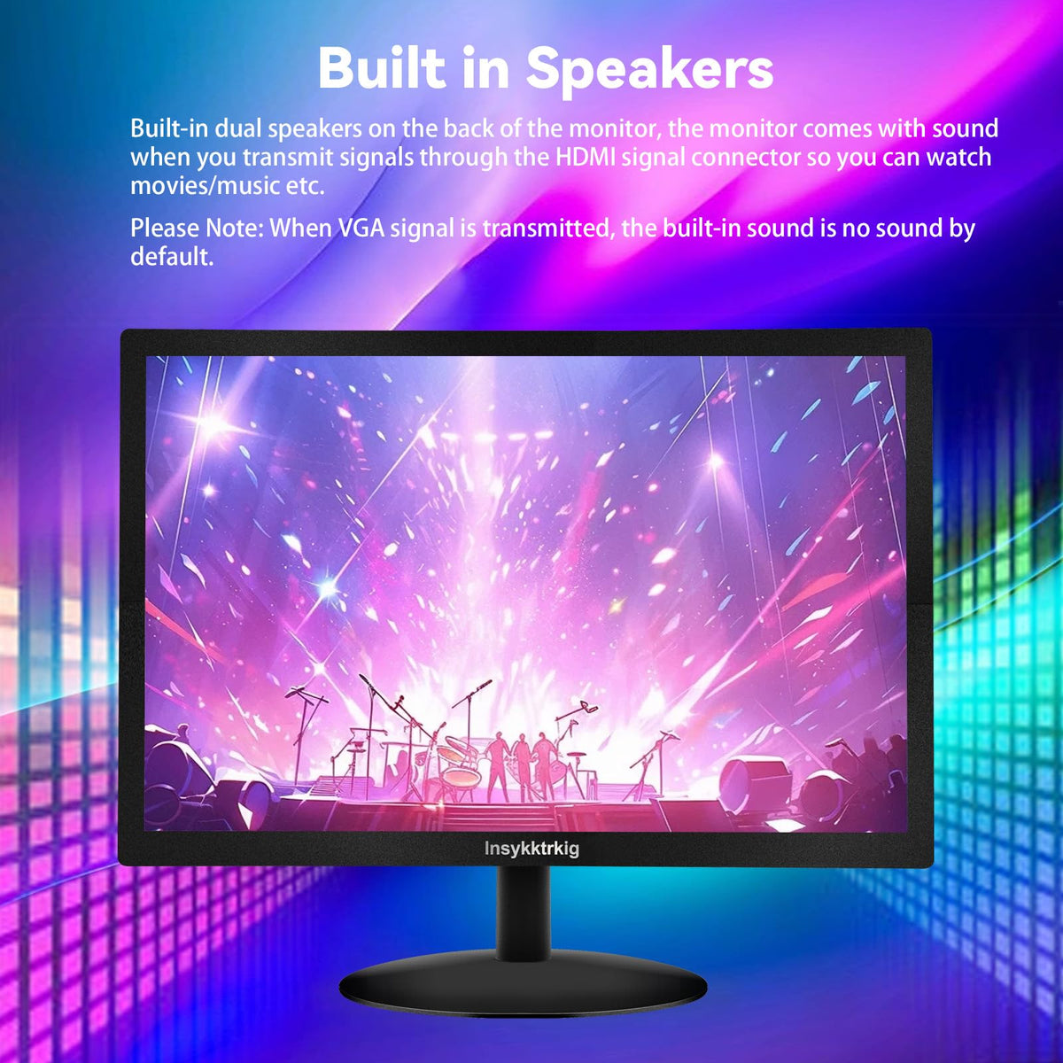 Insykktrkig 19-inch touchscreen monitor touch activation via USB Type-B simplifies multi-touch tasks.