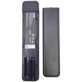 INTECHING remote size comparison next to TV remote showing compatibility and scale advantage