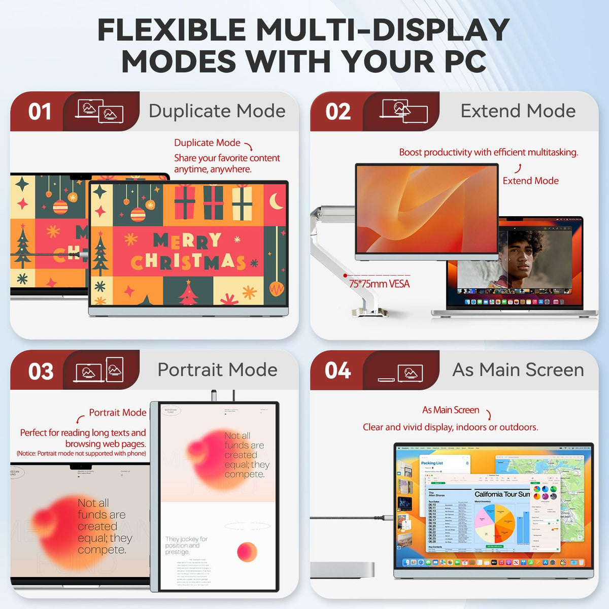 Intehill screen demonstrating HDR brightness and color depth in bright scenes.