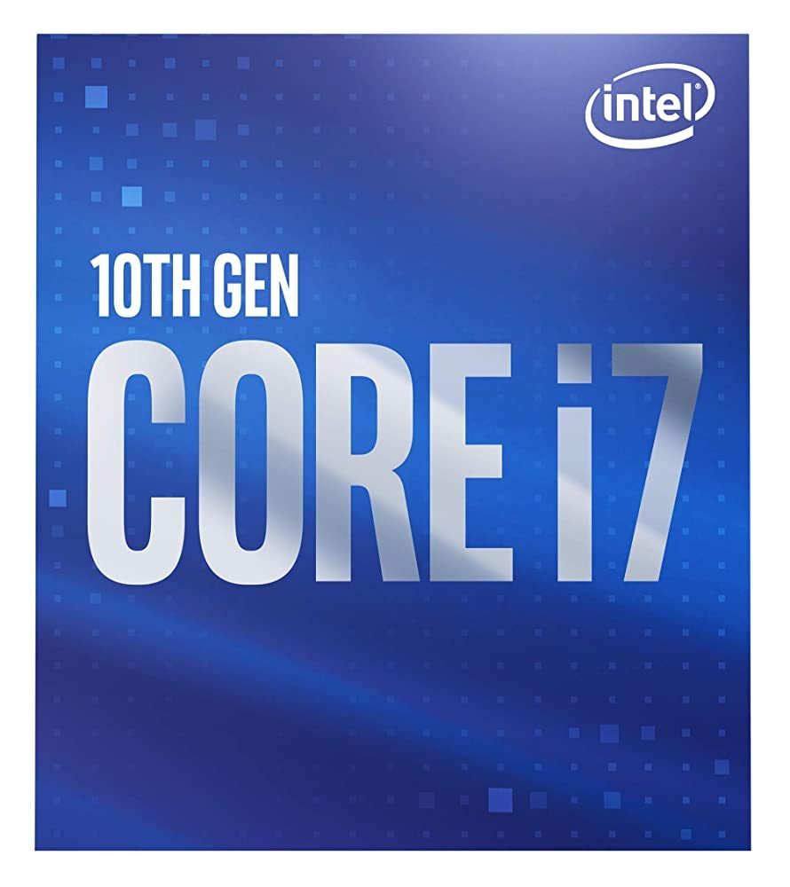 Intel Core i7-10700 processor, front view for high-performance multitasking.