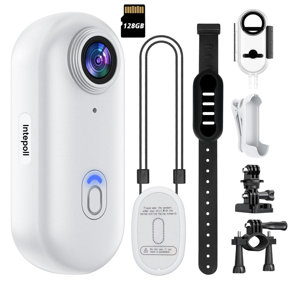 Intepoll 4K mini camera compact thumb-size for pocket carry and hands-free footage.