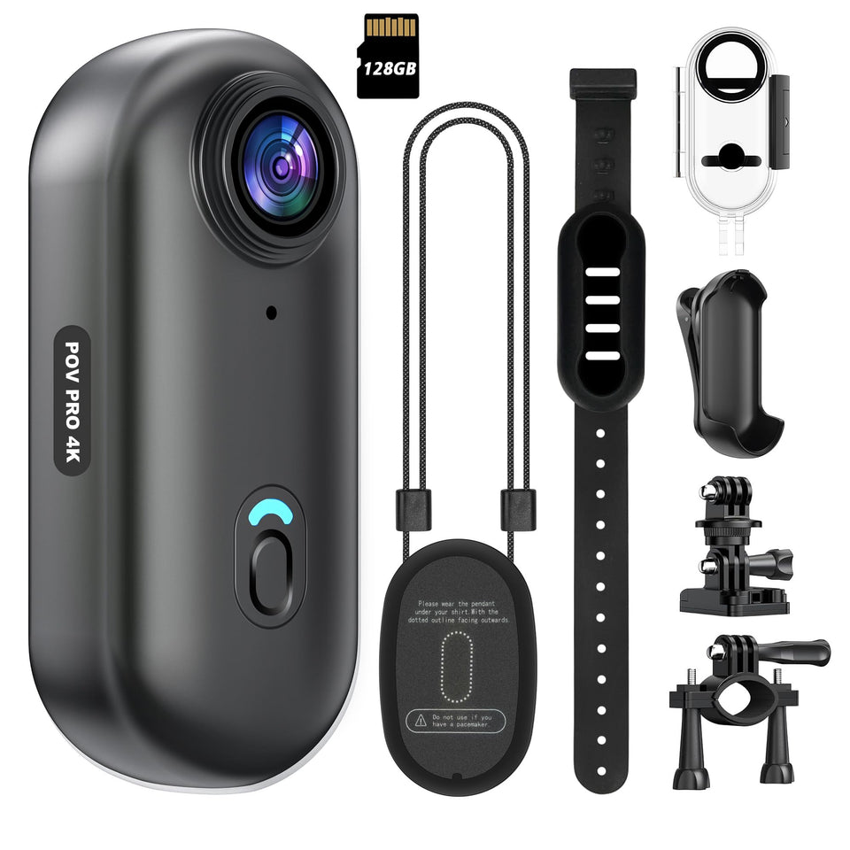 Intepoll 4K mini WiFi camera front view—pocket-sized capture for on-the-go adventures.