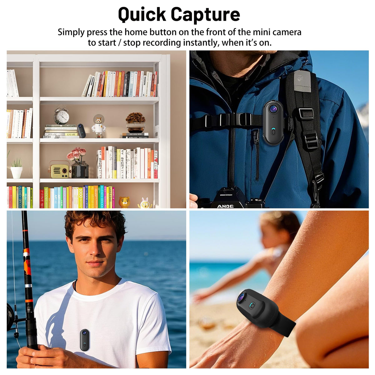 Intepoll magnetic body design offers secure mounting during sports and adventures.