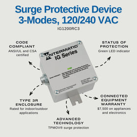 Intermatic IG1200RC3 rainproof enclosure enables indoor and outdoor use.