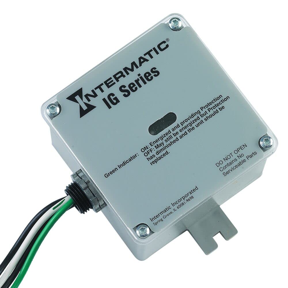 Intermatic IG1240RC3 gray surge protection device with status LED for service panels