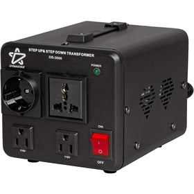 Accessories included image featuring spare fuses and Euro Schuko adapter