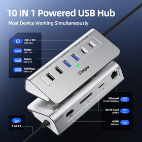 intpw P9R angled port layout close-up improving cable access and usability