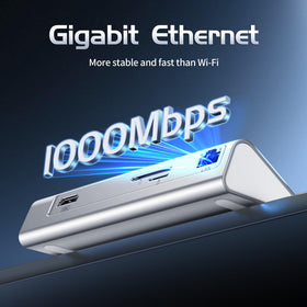 intpw close-up of gigabit ethernet port providing stable wired network