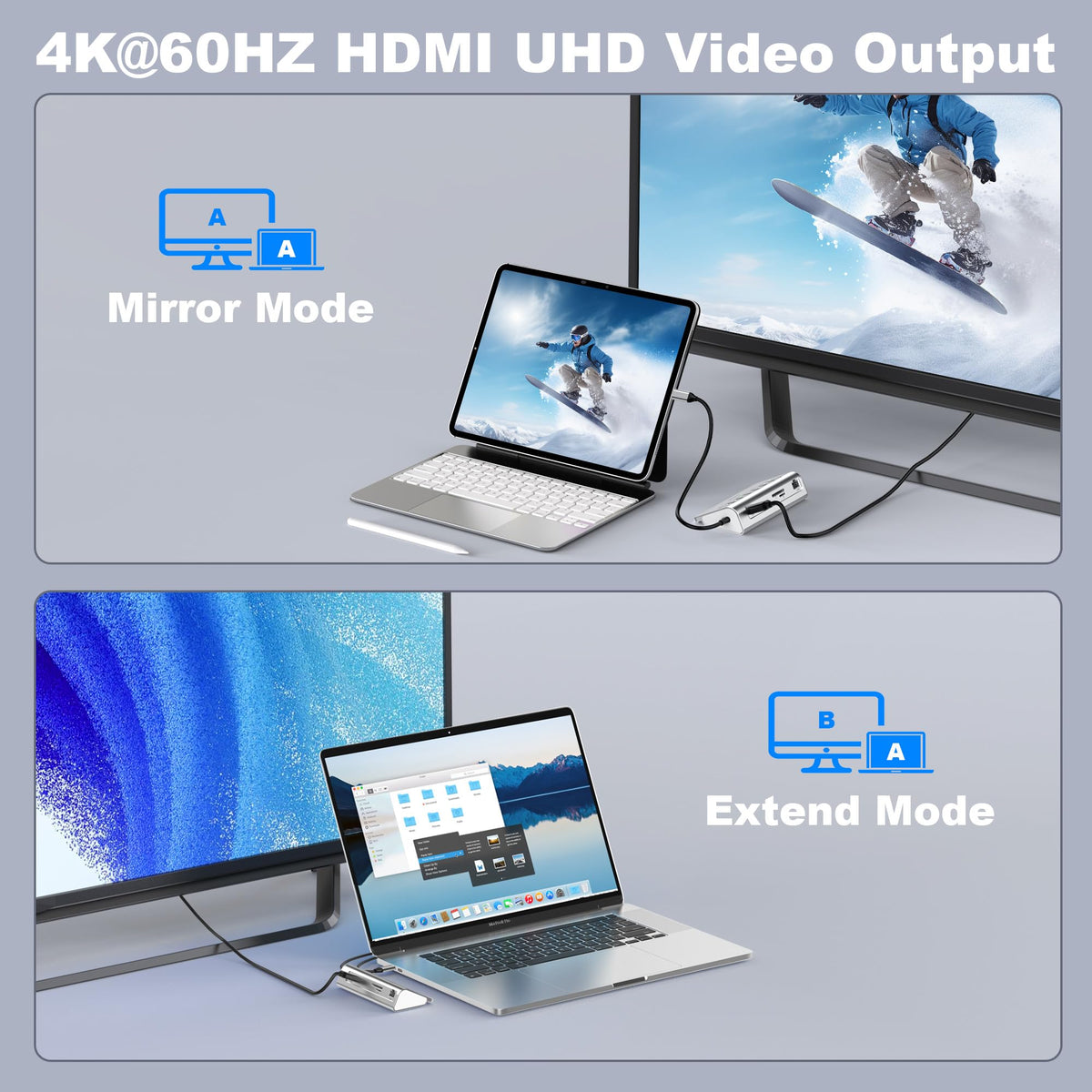 intpw P9R PRO close-up of USB-C and USB-A ports for 10Gbps transfers
