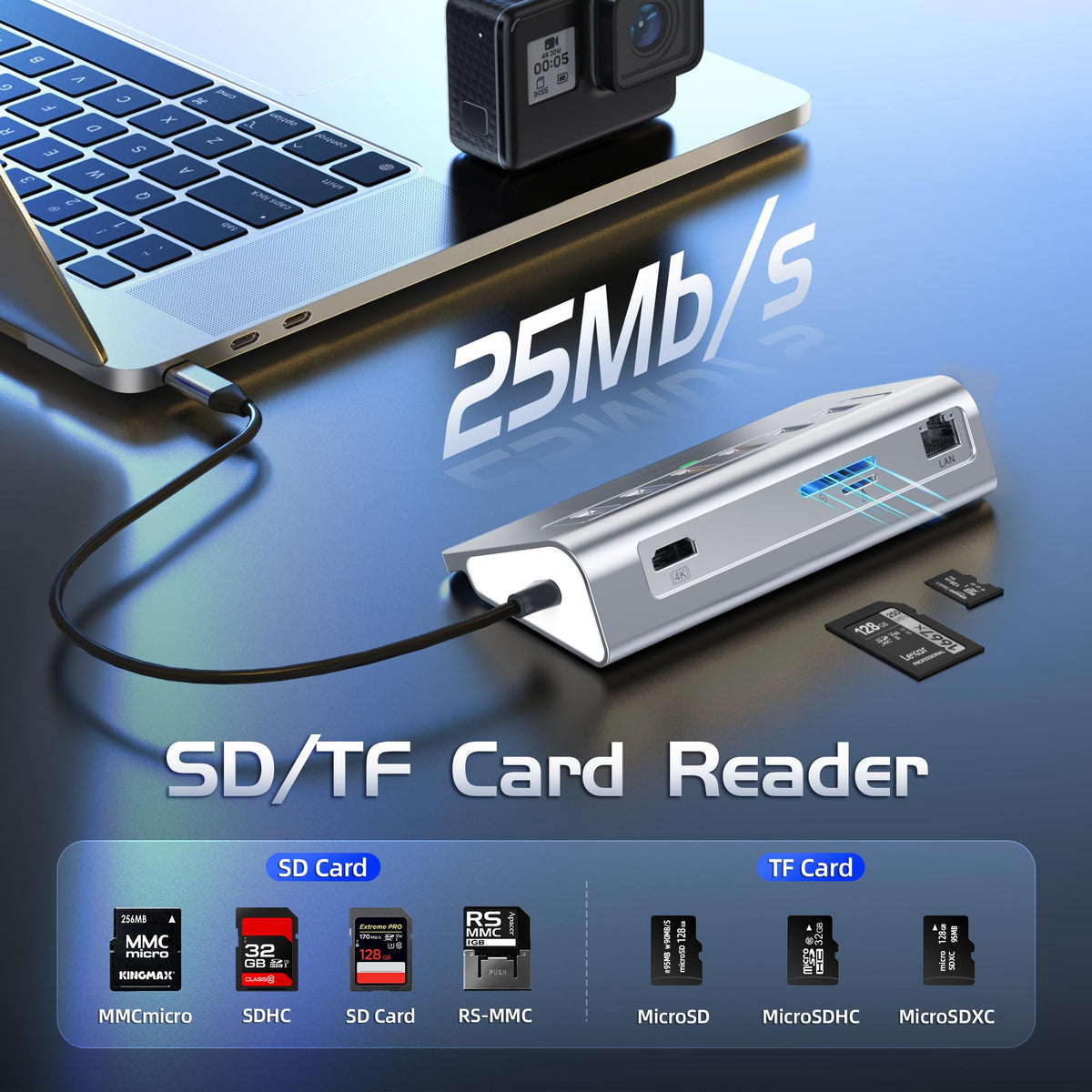 intpw hub on a desk in a home office showing multi-device connectivity benefits
