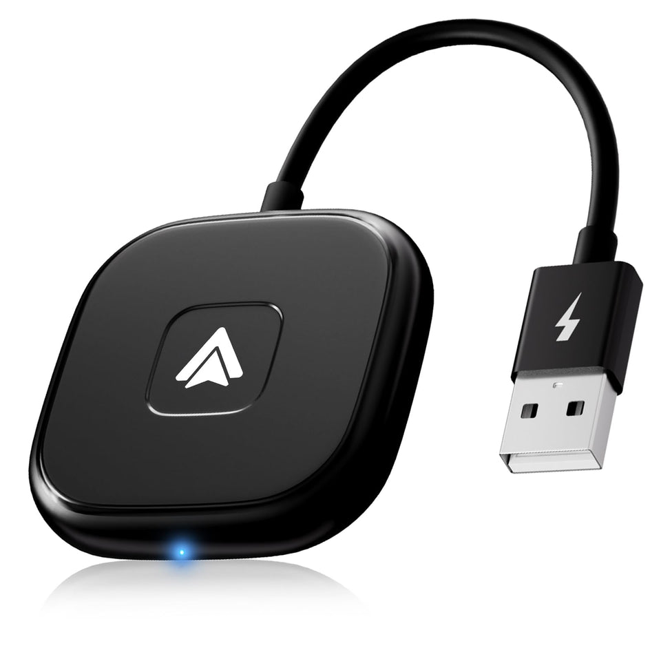 Inverse Net Android Auto Wireless Adapter front view in-dash plug-in design.