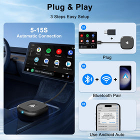 USB-C and USB-A compatibility with included adapter for flexibility.