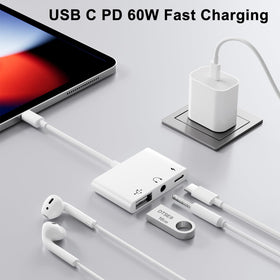 Inverse Net USB-C adapter with built-in audio DAC for high-fidelity sound