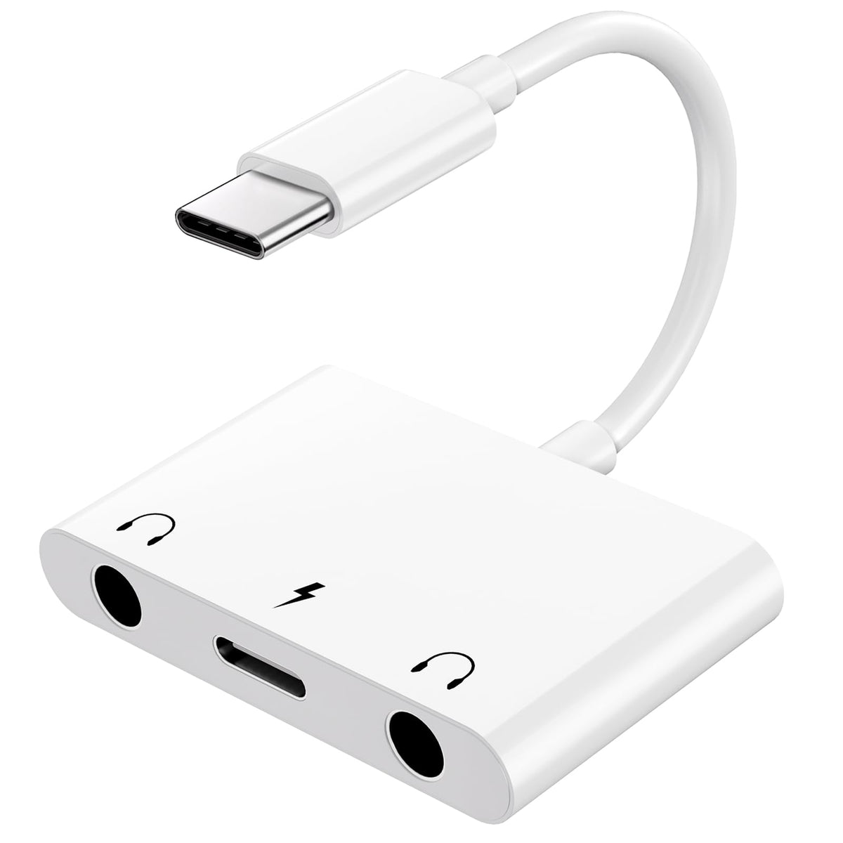 Inverse Net USB-C to 3.5mm adapter with compact design for on-the-go listening.