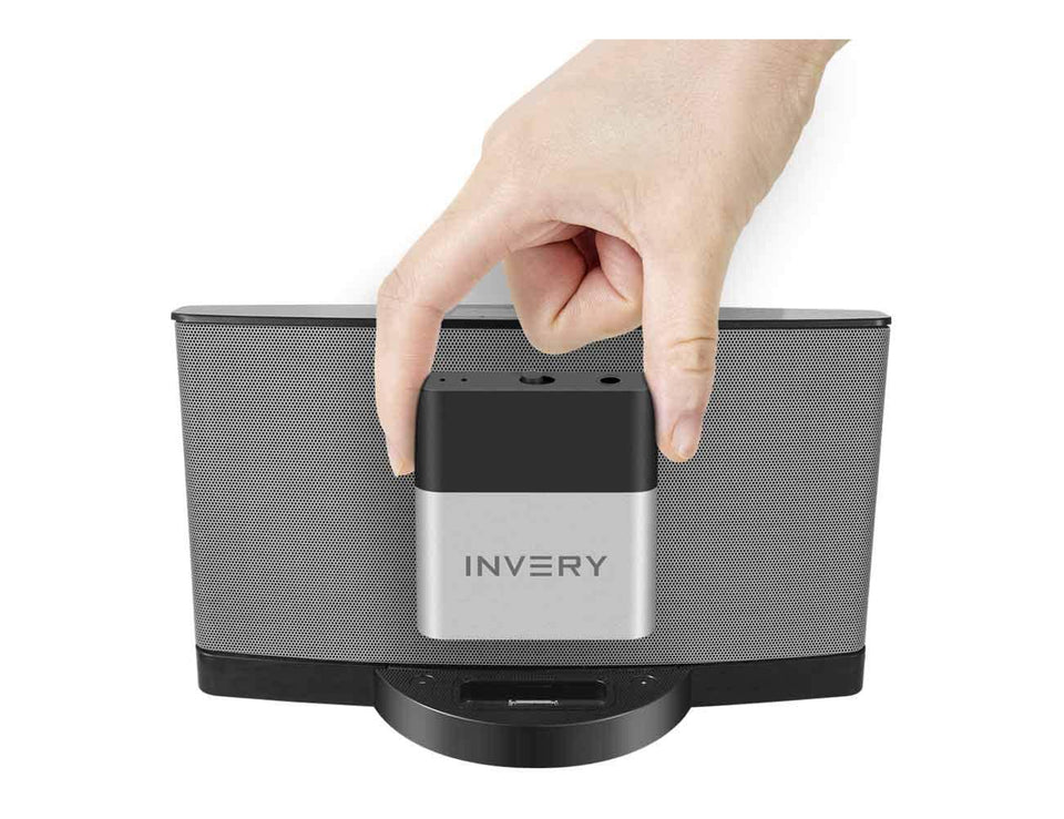 INVERY DockLinQ 30pin Bluetooth adapter enabling wireless streaming from a dock