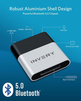INVERY DockLinQ Pro 30‑pin closeup highlighting robust connector and secure fit benefit
