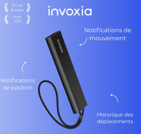 Invoxia GPS Tracker Pro side view highlights slim profile for easy concealment.