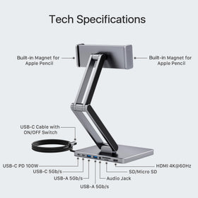 INVZI MagHub pencil mount demonstrates quick magnetic Apple Pencil access