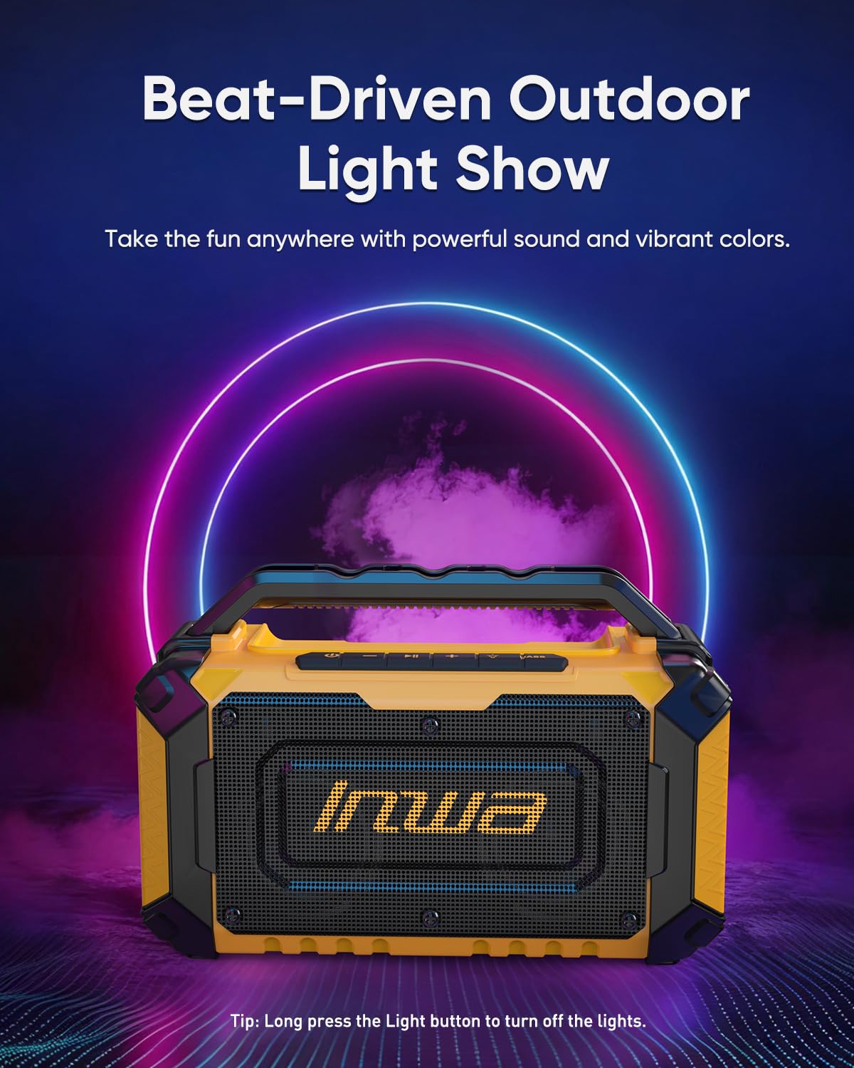 Inwa deep bass technology delivering rich, textured sound