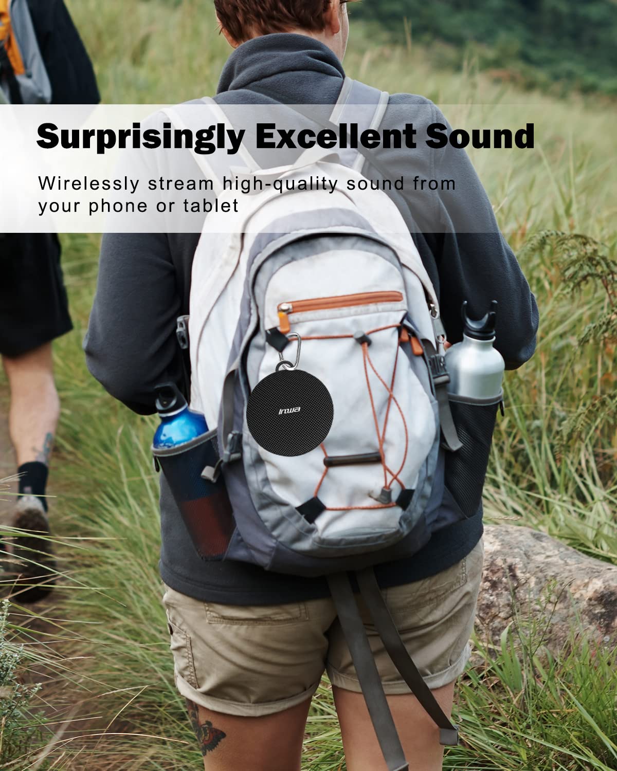 Inwa speaker TF card slot supports offline playlists during outdoor trips.