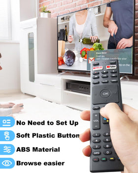 IOEALD RM-C3329 pointed at a Konka TV showing instant plug-and-play benefit