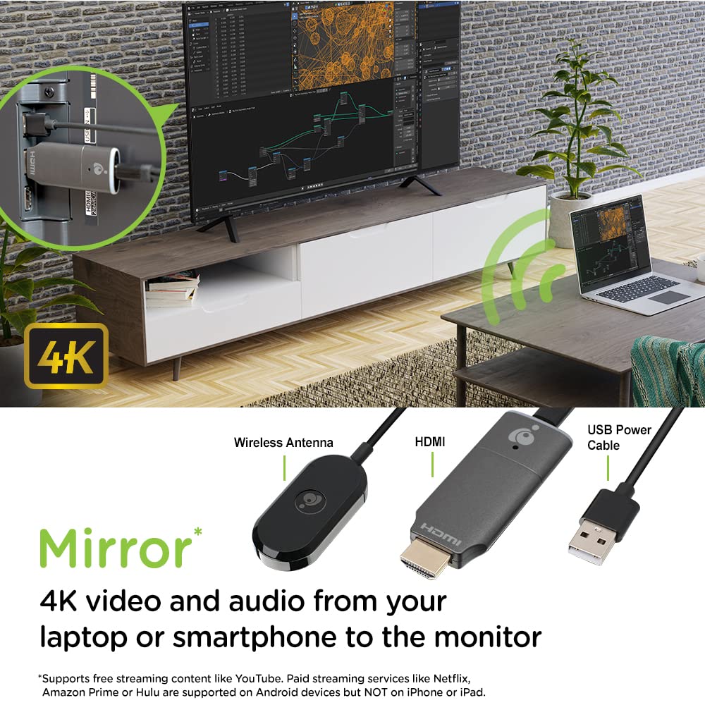 IOGEAR MINI displaying 4K video on screen demonstrating crisp image quality