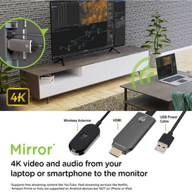 IOGEAR MINI displaying 4K video on screen demonstrating crisp image quality
