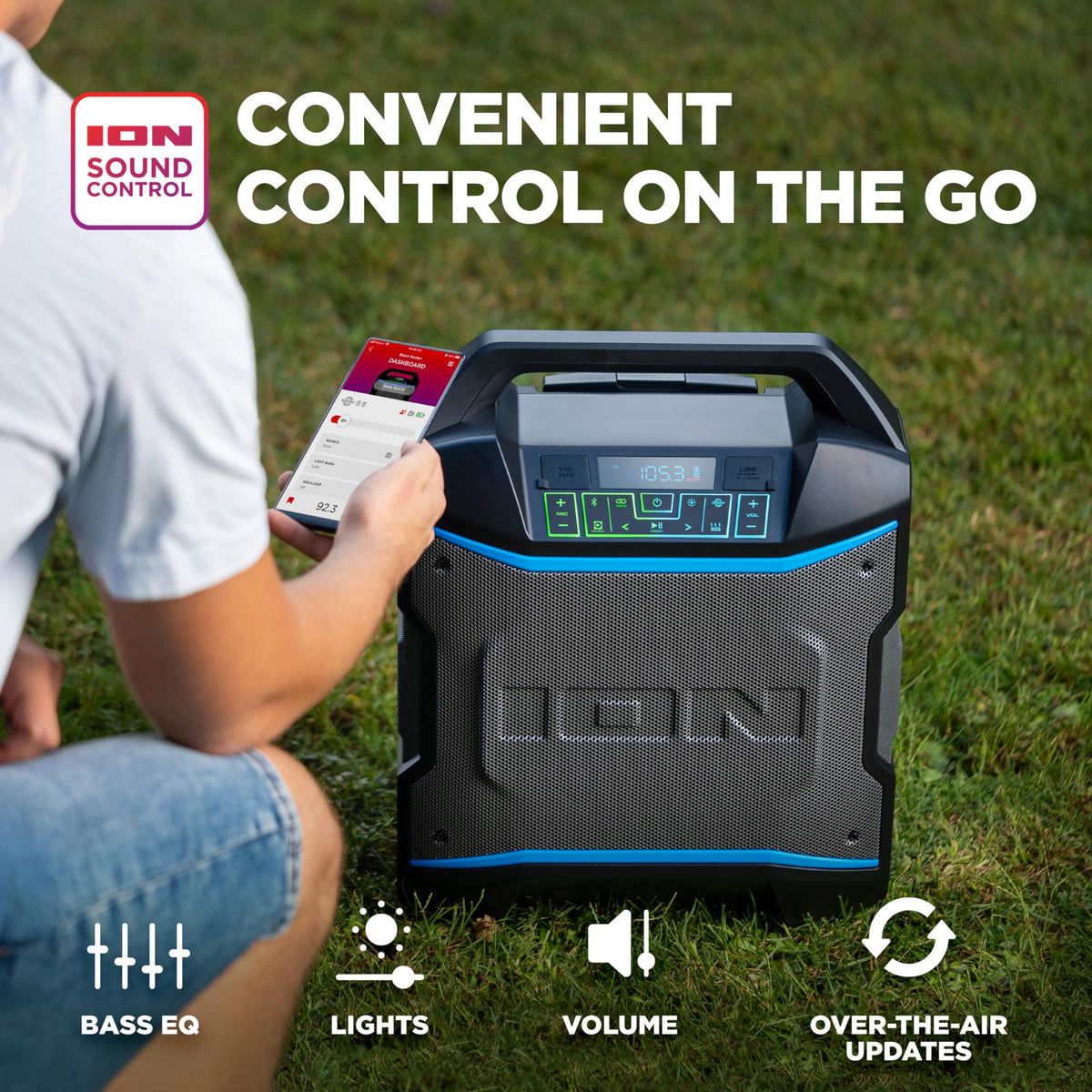 ION Block Rocker 35-hour battery life for long outdoor sessions