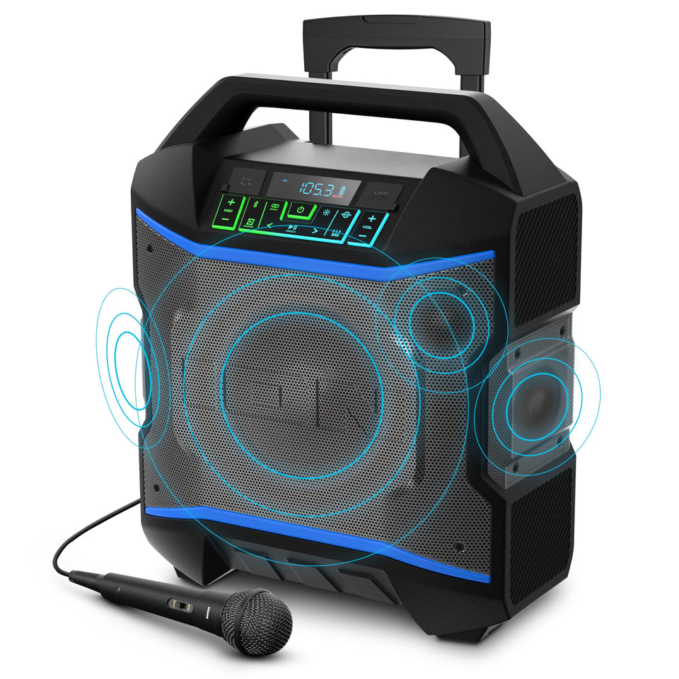 ION Block Rocker outdoor speaker front view for powerful outdoor sound