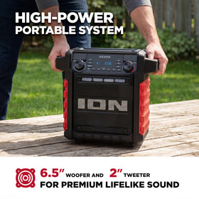 ION Tailgater Classic Bluetooth connectivity enables wireless streaming from mobile devices