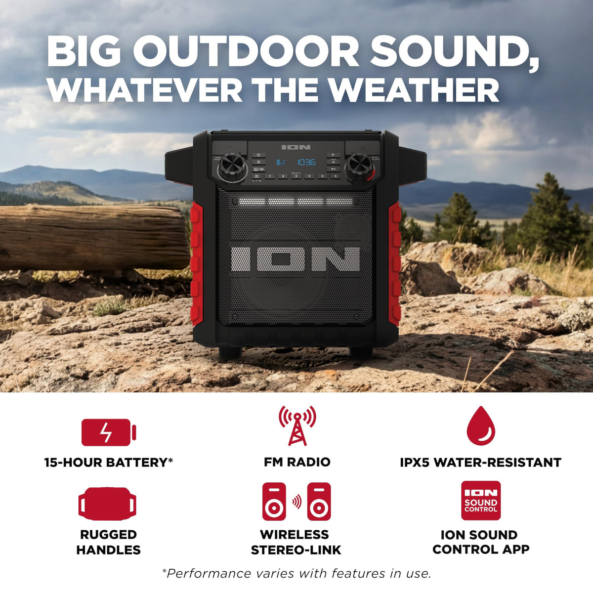 ION Tailgater Classic rechargeable battery for hours of on-the-go music