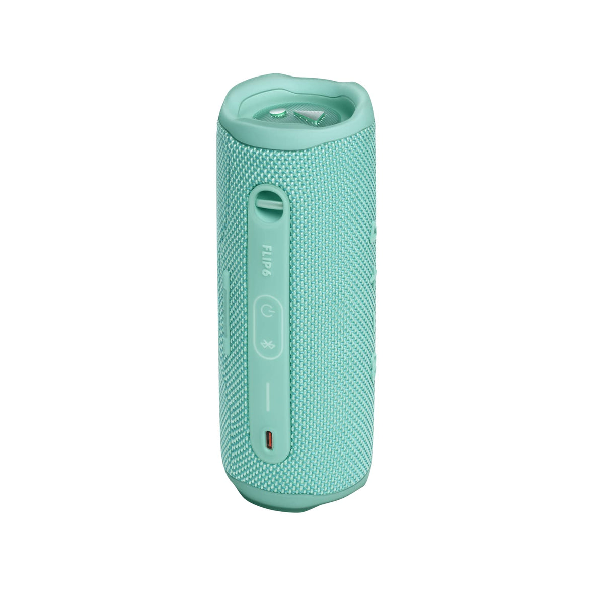 IP67 protection detail on teal Flip 6 for water and dust resistance.