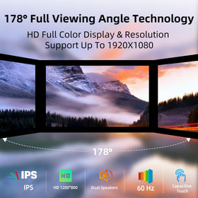 iPistBit 10.1-inch monitor connectivity ports emphasize HDMI and VGA versatility