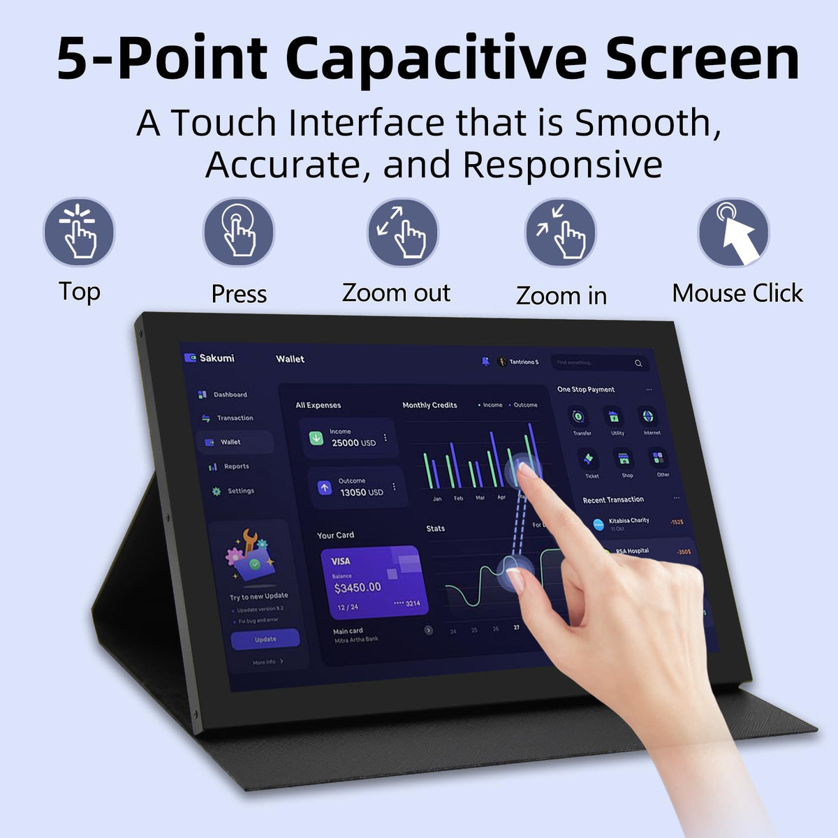 iPistBit monitor side angles highlight slim profile for travel setups