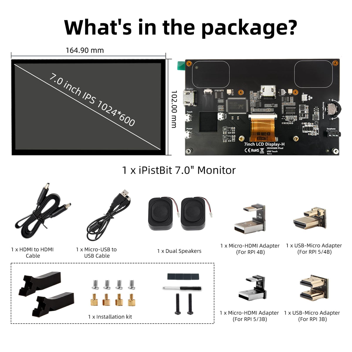 iPistBit size comparison with hand and Raspberry Pi to show portability