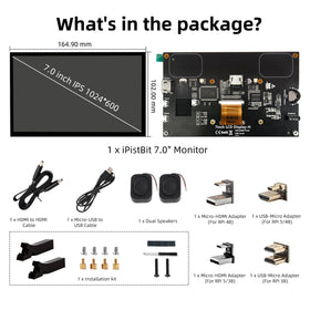 iPistBit size comparison with hand and Raspberry Pi to show portability