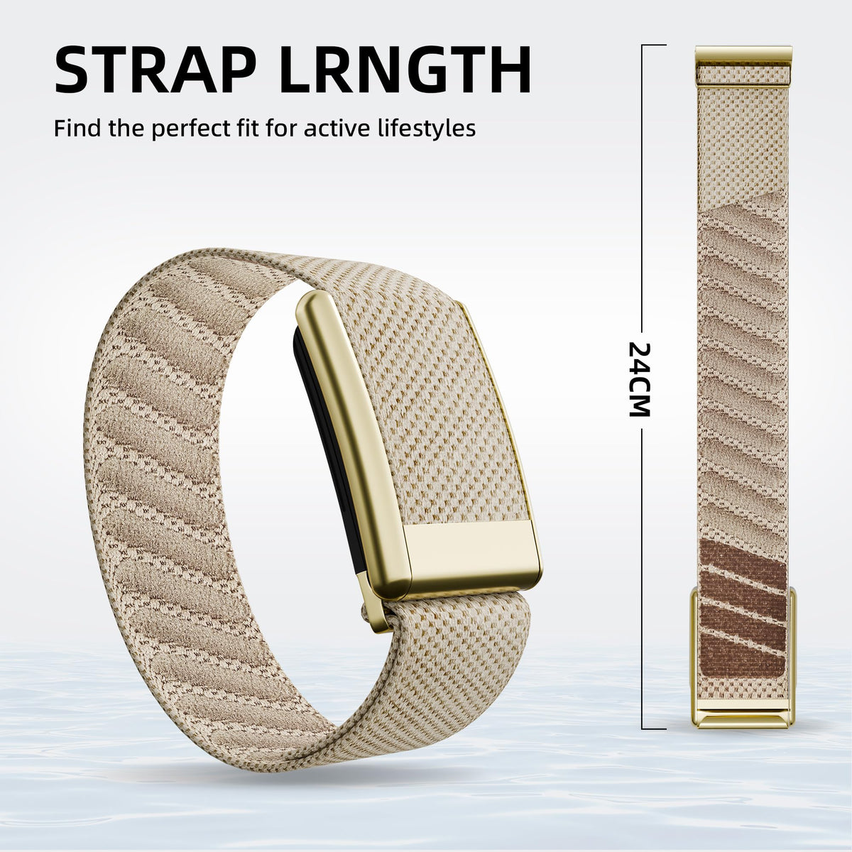 iprisu dune with gold close-up of nylon knit highlighting breathable texture and comfort