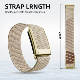 iprisu dune with gold close-up of nylon knit highlighting breathable texture and comfort