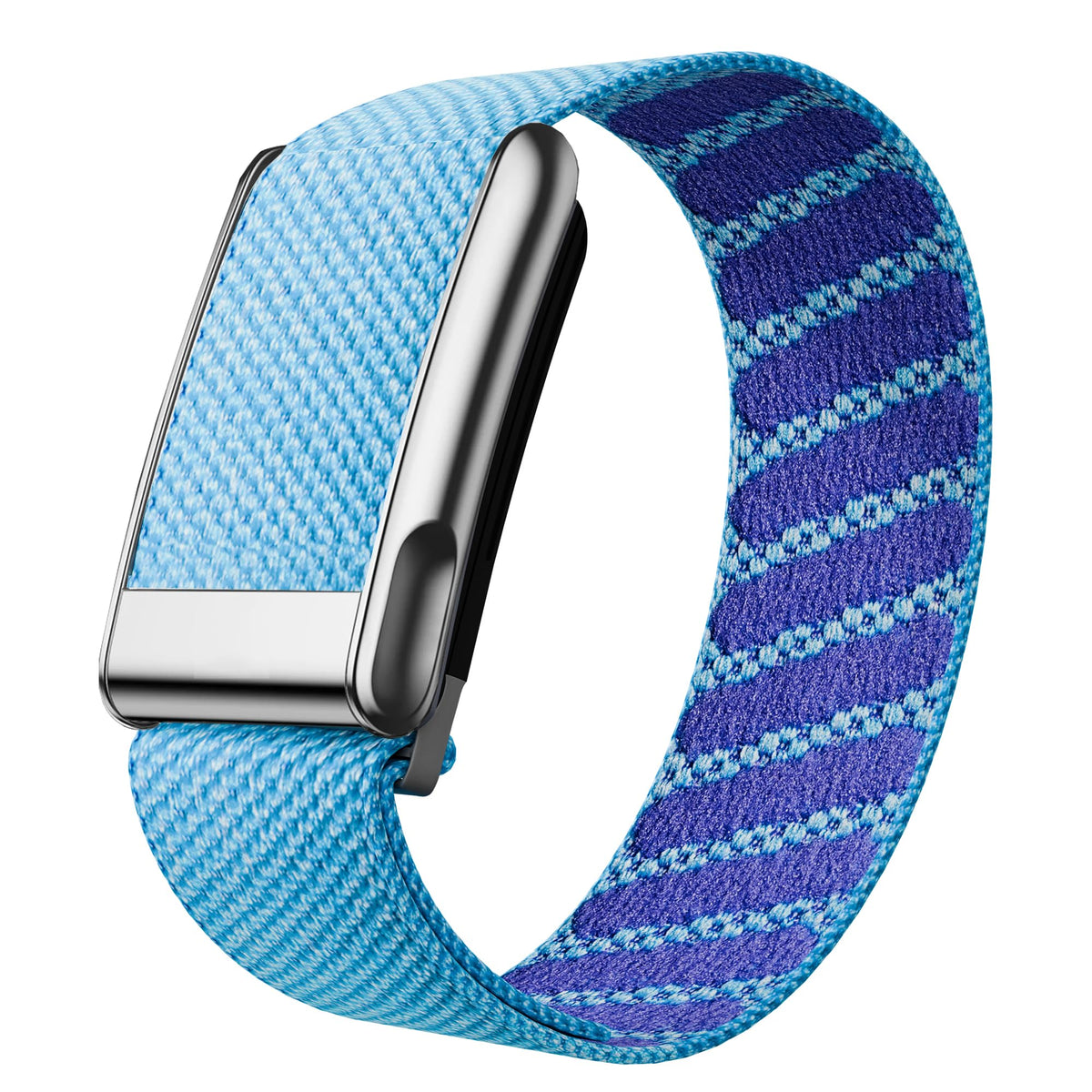 Iprisu Glacier Blue nylon band for WHOOP 5.0, breathable and comfortable during workouts.