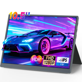 iProda portable monitor front view highlights slim design for travel setups
