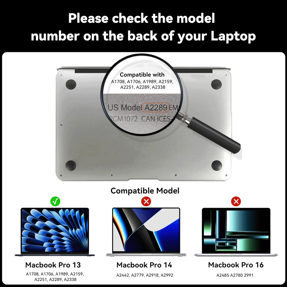 IPROKKO 360° privacy screen for MacBook Pro 13 works with M1/M2 models.