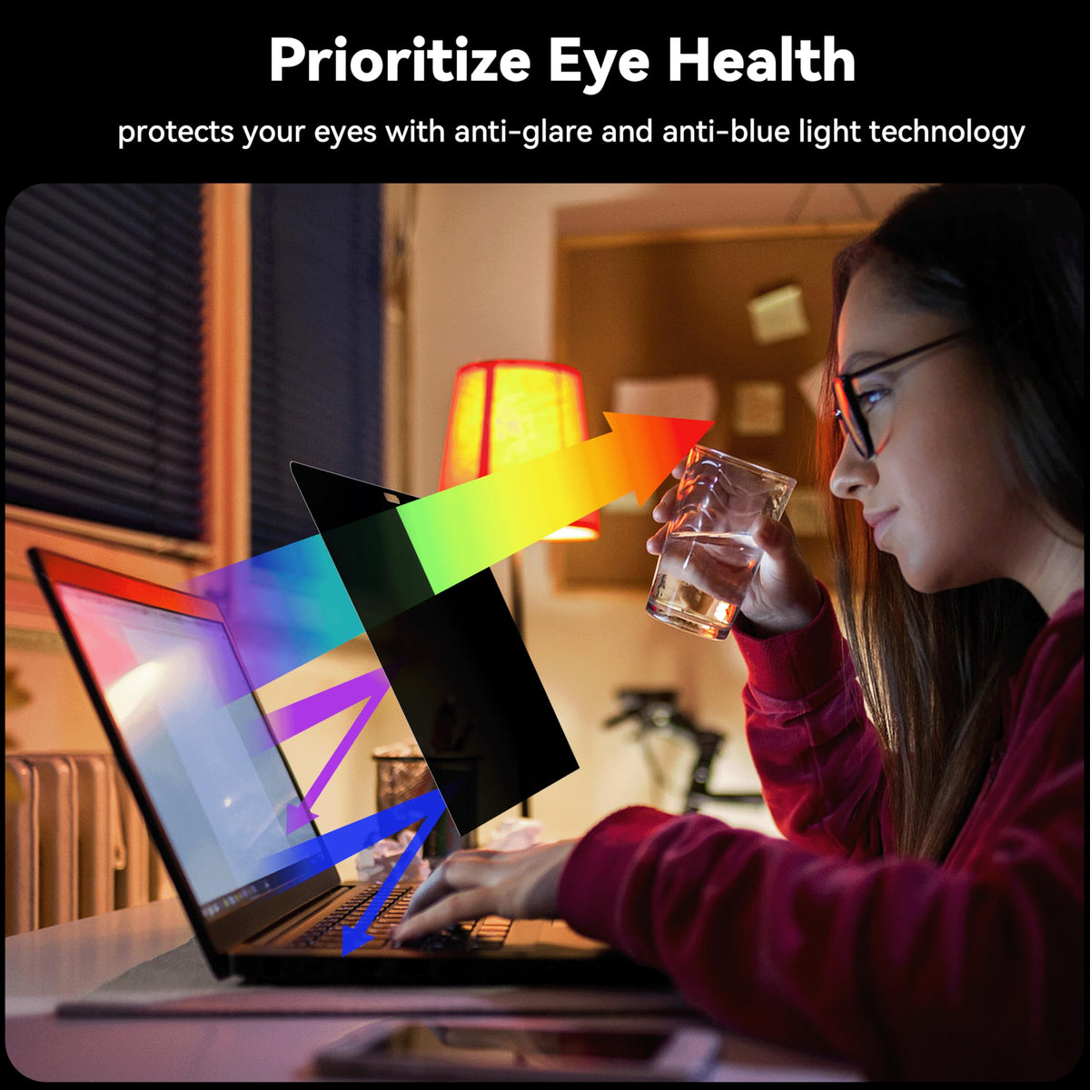 IPROKKO MacBook Air 13 privacy screen anti-glare design minimizes glare.
