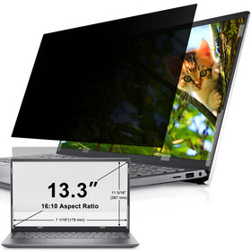 IPROKKO 13.3-inch privacy screen front view showing privacy shield and clear display
