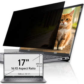 IPROKKO front view showing slim 17-inch privacy screen protecting display