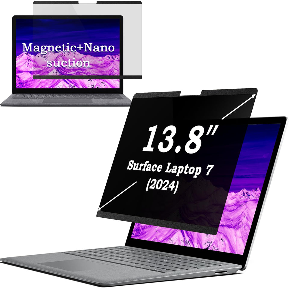 IPROKKO front view on Surface Laptop 7 showing snug fit and privacy benefit