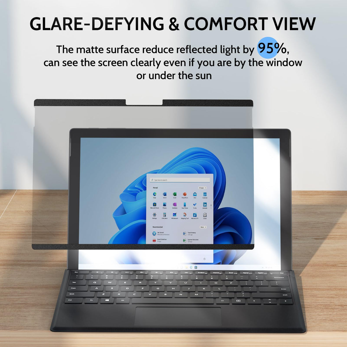 IPROKKO glossy side showing minimized reflections and stronger privacy