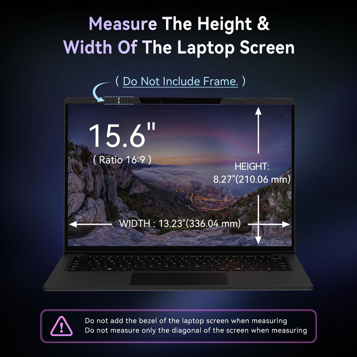 IPROKKO next to a ruler showing 13.6" by 7.6" fit for accurate sizing benefit