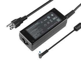 IPWRPRO 45W AC charger front view for HP laptops, compact portability.