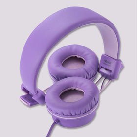 iRAG J01 lavender in-use scene depicts kid-friendly listening at home