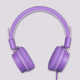 iRAG J01 lavender side view shows compact on-ear style for small ears